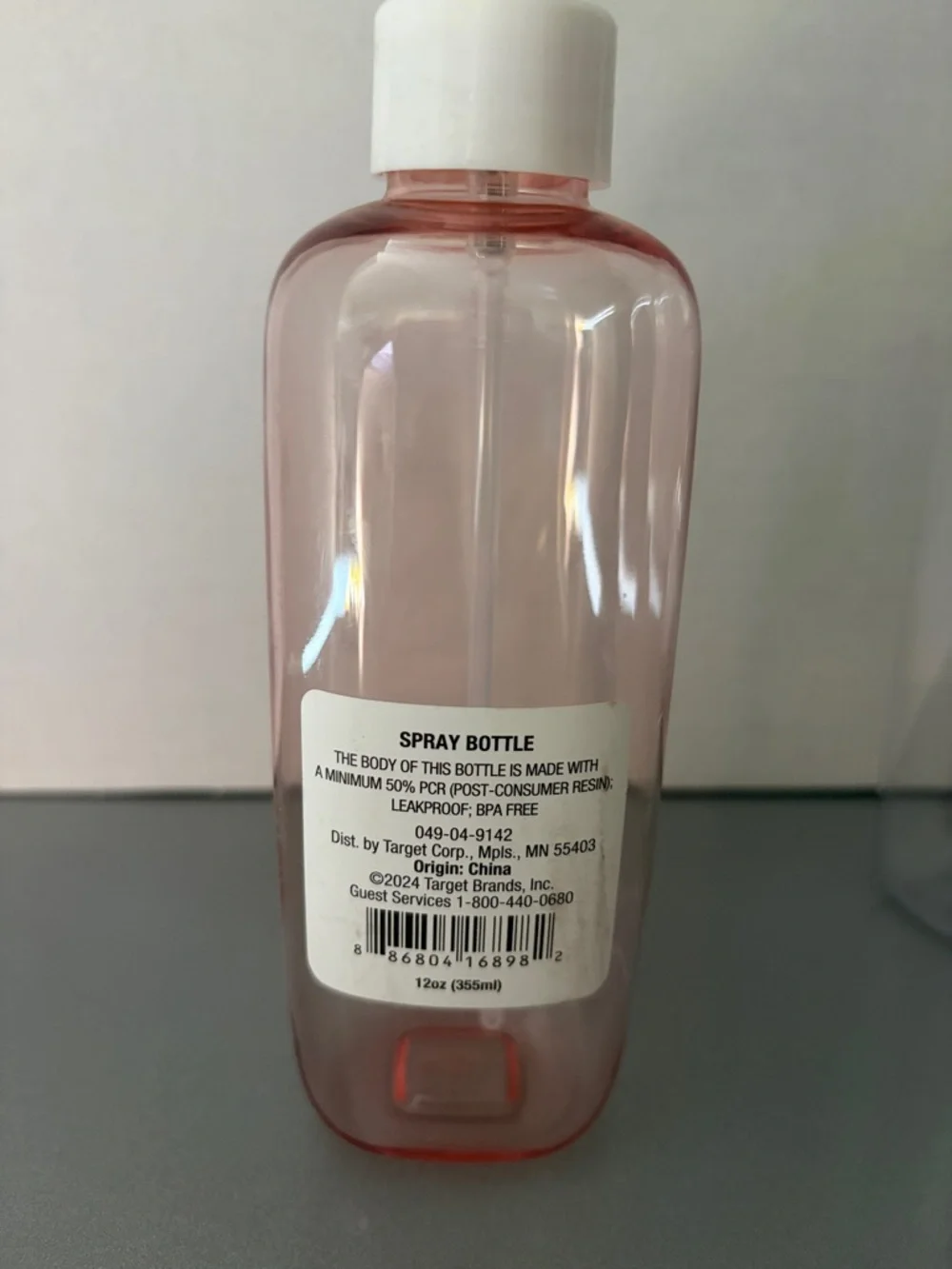 Target Refillable Spray Bottles Pink Clear White Trigger Cleaning Bottles Set